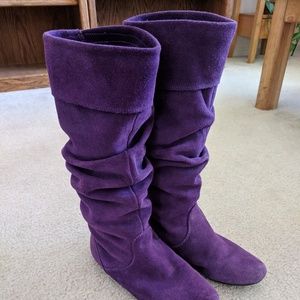 Purple Steve Madden Slouch Boots